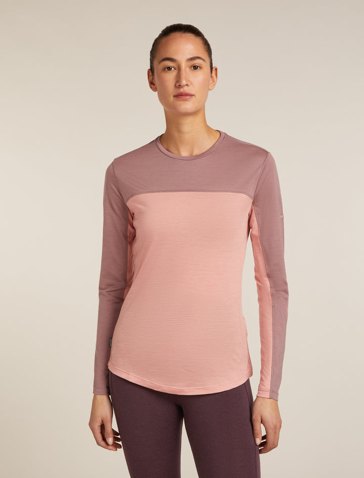 Womens Merino Blend 125 Cool-Lite™ Sphere L S T-Shirt Colour Block Blush/Summit 0A571L