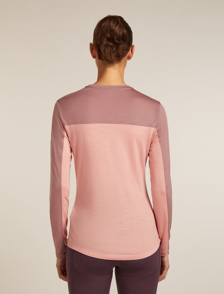 Womens Merino Blend 125 Cool-Lite™ Sphere L S T-Shirt Colour Block Blush/Summit 0A571L