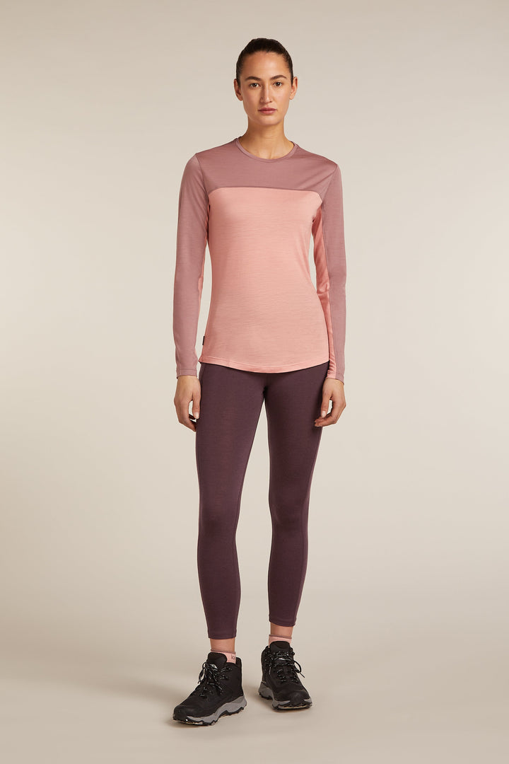 Womens Merino Blend 125 Cool-Lite™ Sphere L S T-Shirt Colour Block Blush/Summit 0A571L
