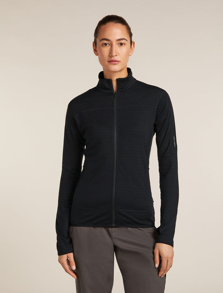 Women Merino Blend 300 RealFleece™ Descender LS Zip Black 0A57CR