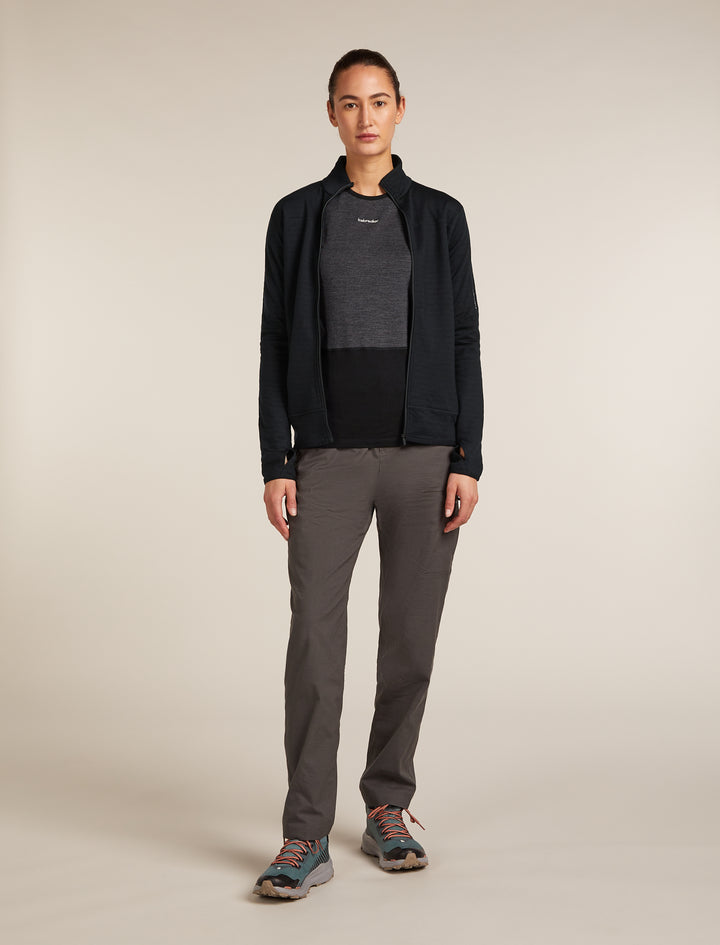 Women Merino Blend 300 RealFleece™ Descender LS Zip Black 0A57CR