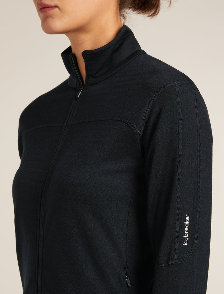 Women Merino Blend 300 RealFleece™ Descender LS Zip Black 0A57CR
