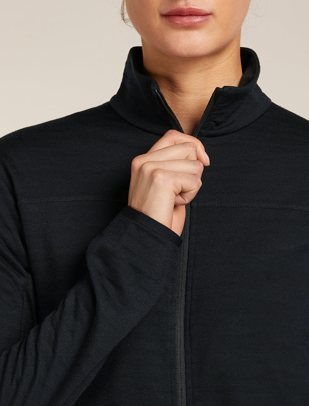 Women Merino Blend 300 RealFleece™ Descender LS Zip Black 0A57CR