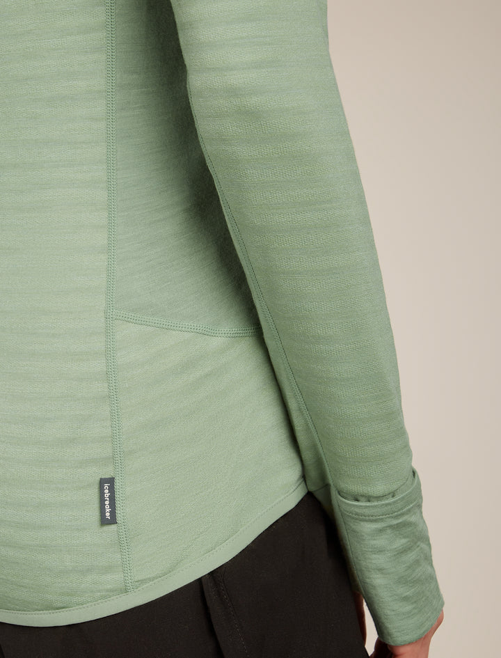 Women Merino 300 Descender long Sleeve Zip Hood Seaglass 0A57CS