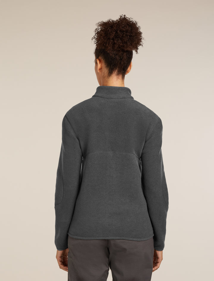 Womens Merino Blend 800 RealFleece™ Classic Pile LS Zip Obsidian 0A57B6