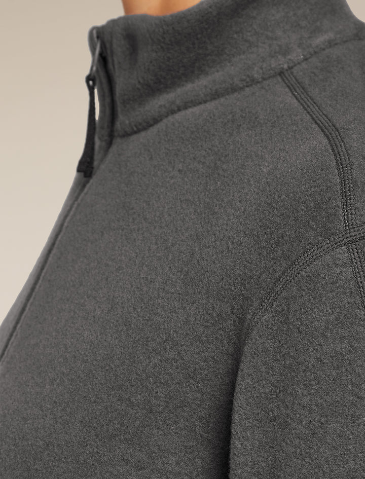 Womens Merino Blend 800 RealFleece™ Classic Pile LS Zip Obsidian 0A57B6