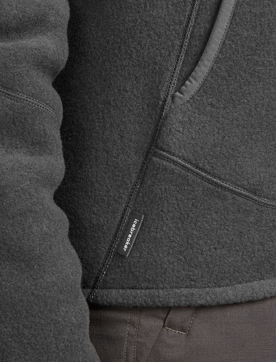 Womens Merino Blend 800 RealFleece™ Classic Pile LS Zip Obsidian 0A57B6