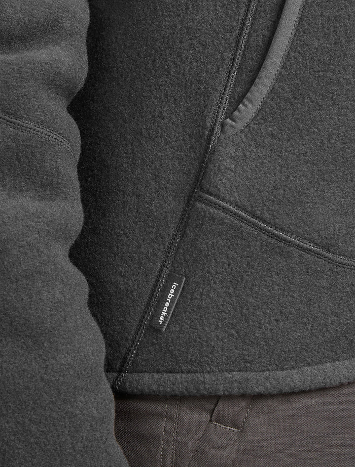 Womens Merino Blend 800 RealFleece™ Classic Pile LS Zip Obsidian 0A57B6