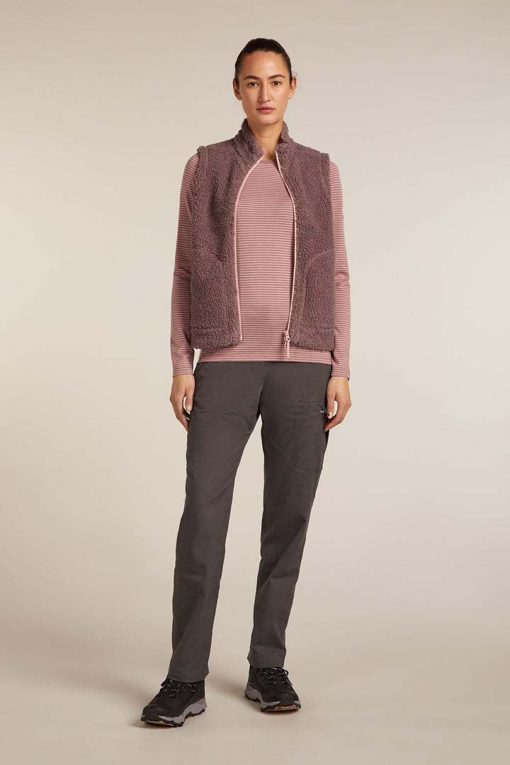 Women Merino Blend 960 RealFleece™ High Pile Vest   Summit Dark Heather/Blush  0A57AZ