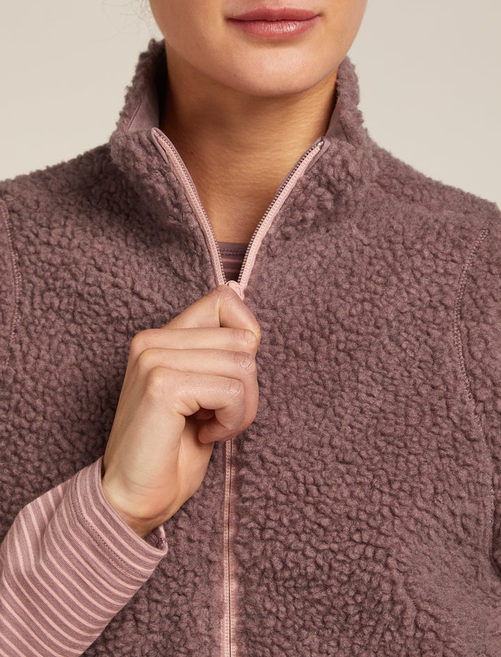 Women Merino Blend 960 RealFleece™ High Pile Vest   Summit Dark Heather/Blush  0A57AZ