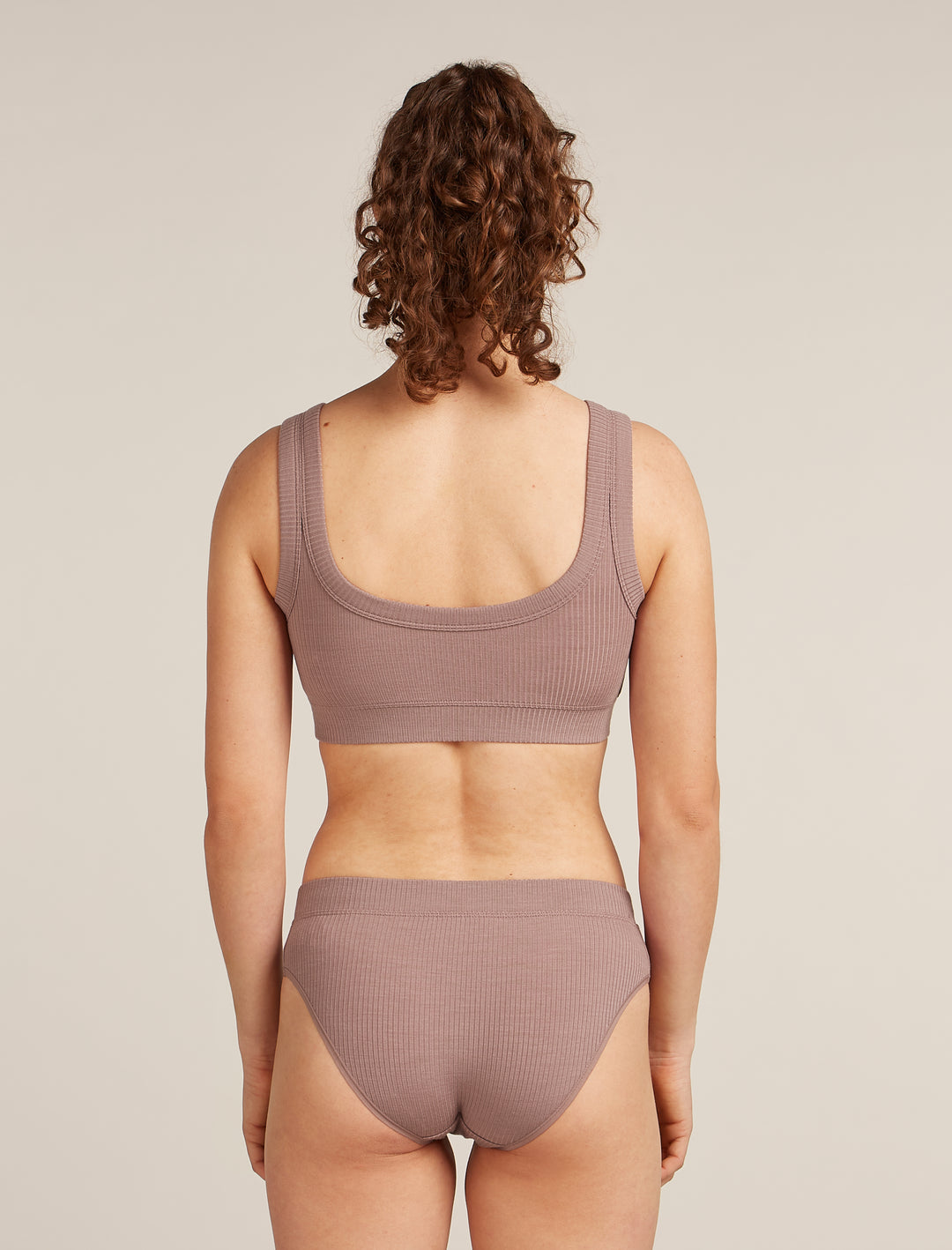 Womens Merino Blend Rib Lotus Bra Summit 0A5777