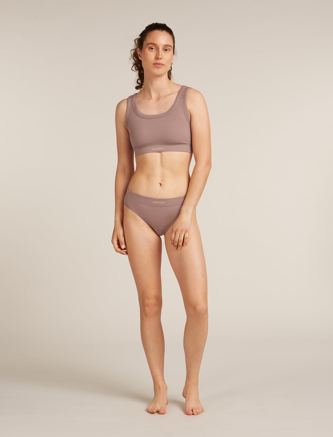 Womens Merino Blend Rib Lotus Bra Summit 0A5777