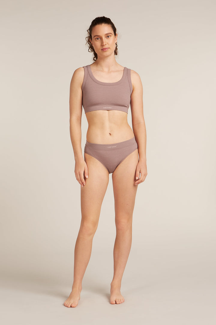 Womens Merino Blend Rib Lotus Hipster Summit 0A5778