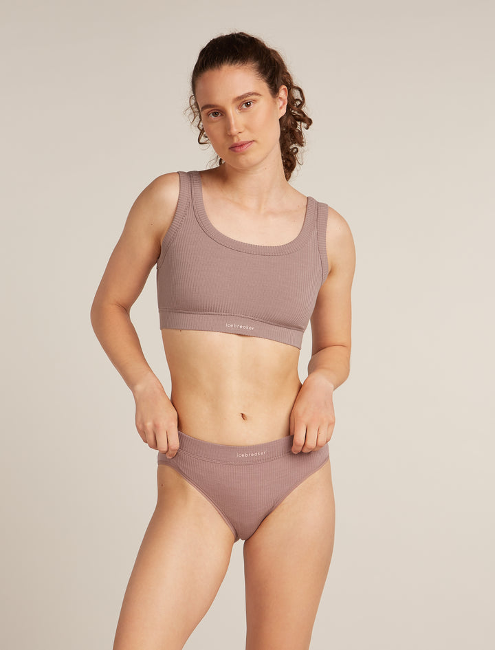 Womens Merino Blend Rib Lotus Hipster Summit 0A5778