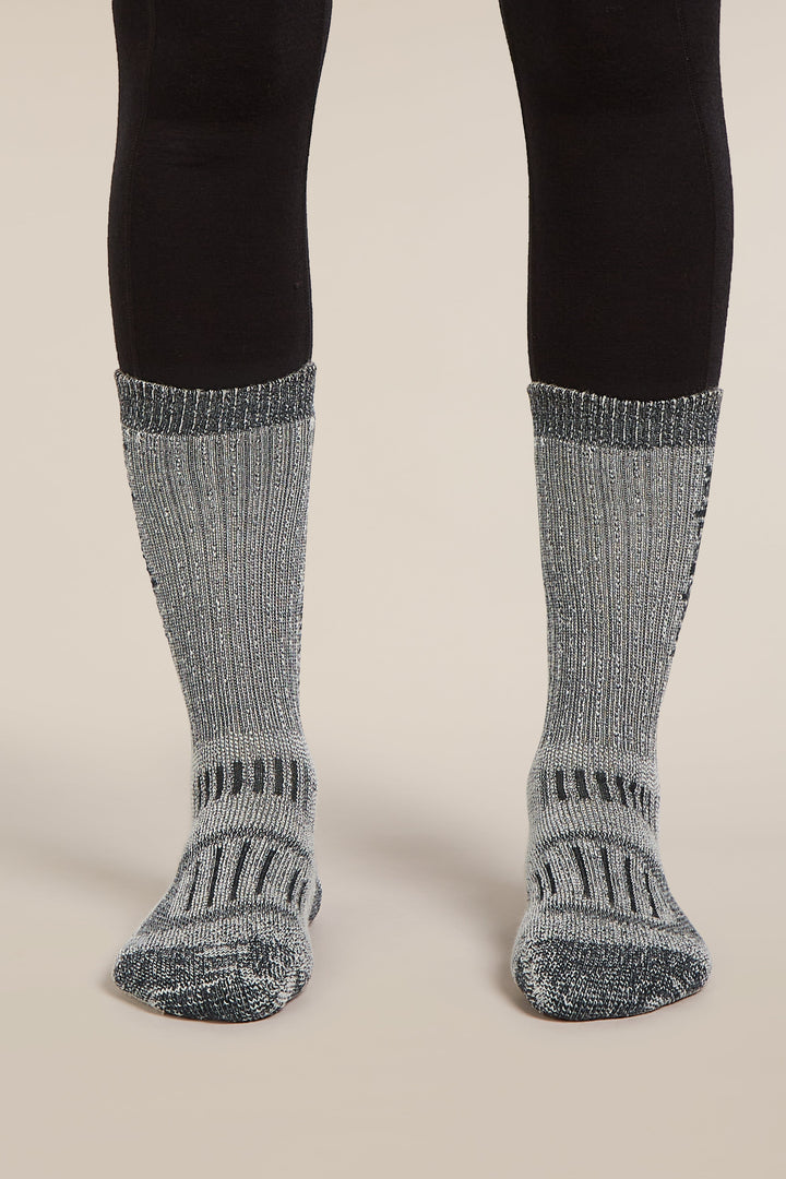 Womens Merino Hike+ Mountaineer Mid Calf Jet Heather/Black  0A57AU