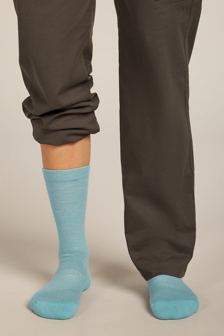 Womens Merino Lifestyle Light Crew Socks Hydro /Acid Pink IBN313