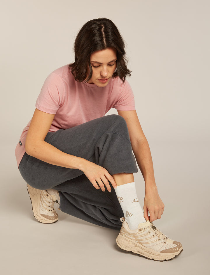 Womens Merino Lifestyle Ultralight Crew Socks Camp Essential Ecru/Heath Sand 0A574D