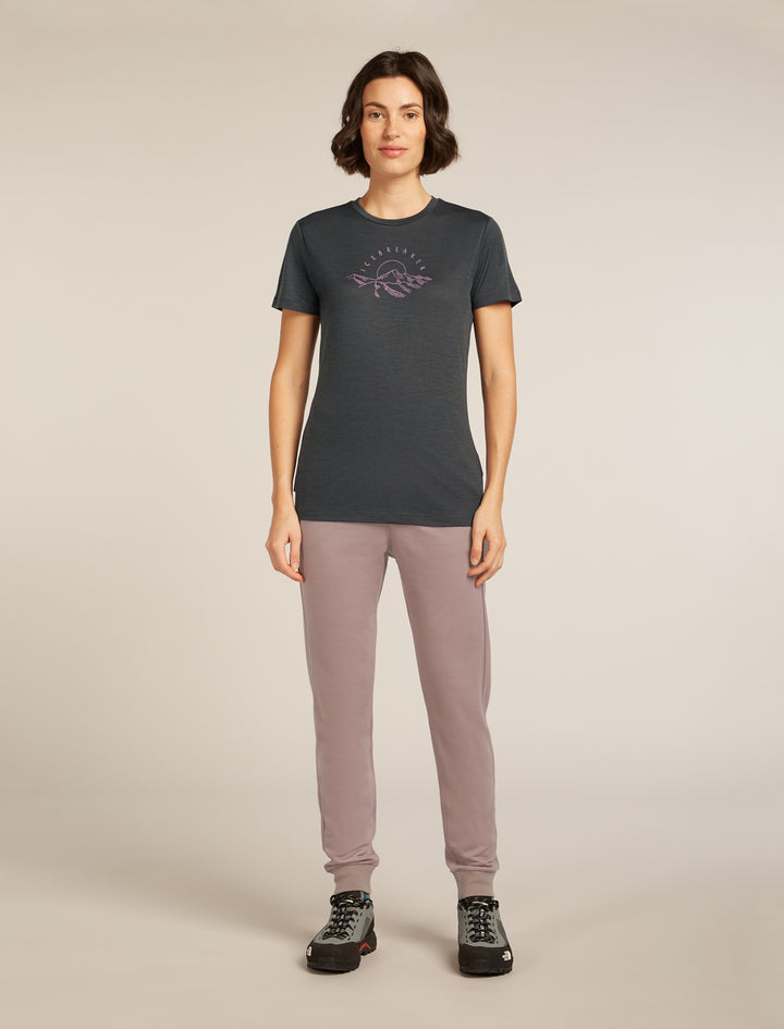 Womens Merino 150 Tech Lite S S T-Shirt Sunrise Summit Obsidian 0A576O