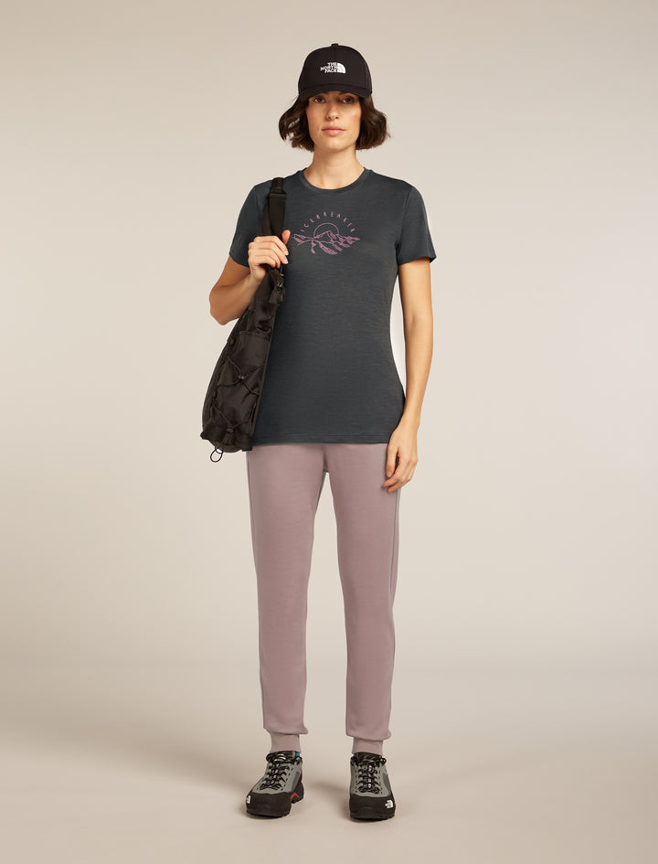 Womens Merino 150 Tech Lite S S T-Shirt Sunrise Summit Obsidian 0A576O