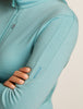 Womens Merino 260 Quantum Long Sleeve Zip Hoodie Hydro BA56XR