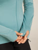 Womens Merino 260 Quantum Long Sleeve Zip Hoodie Hydro BA56XR