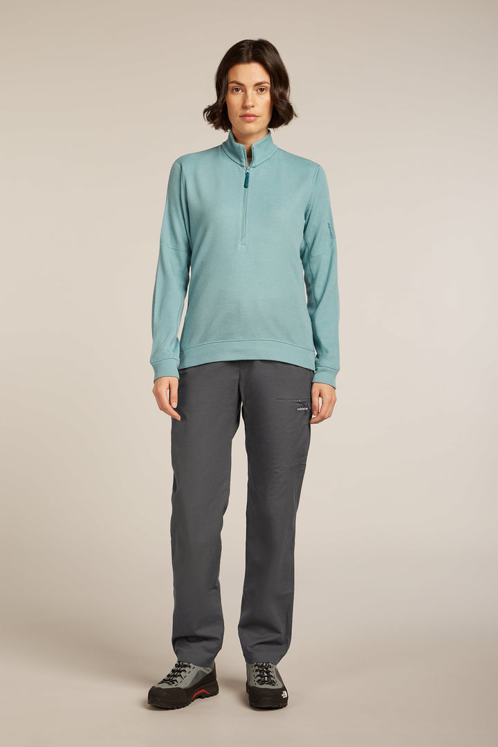 Womens 260 Waffle Knit Wander LLS  1/2 Zip Top Hydro 0A577V