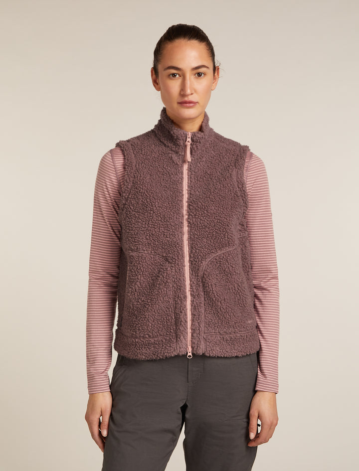 Women Merino Blend 960 RealFleece™ High Pile Vest   Summit Dark Heather/Blush  0A57AZ