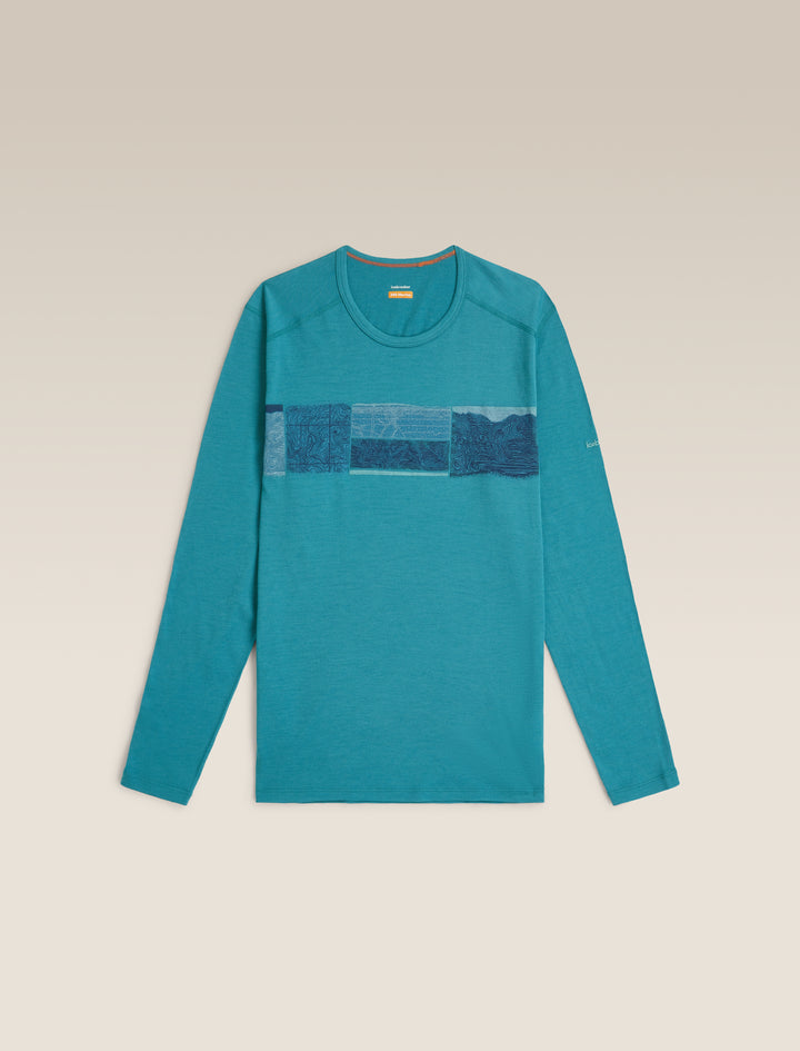 Mens 200 Oasis LS Crewe Elevation Topaz 0A57BD