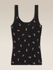 Womens Merino 150 Siren Tank Snow Day Black/Acid Pink 0A5751