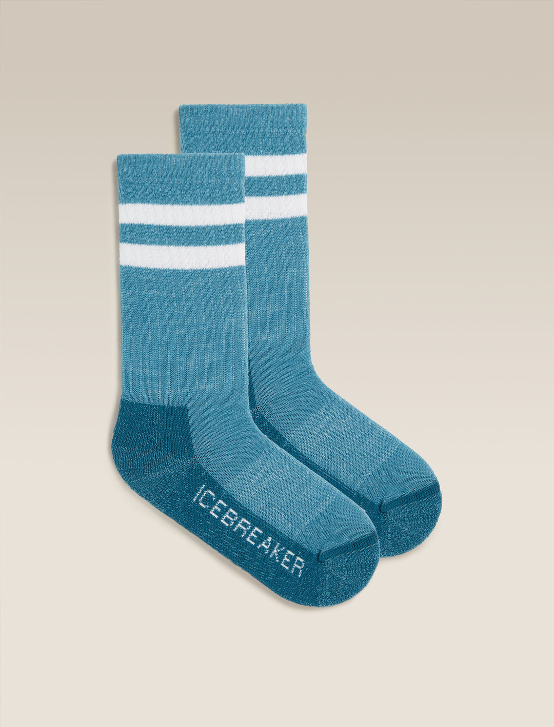 Kids' Merino Blend Hike Light Crew Socks Topaz/Snow ND06