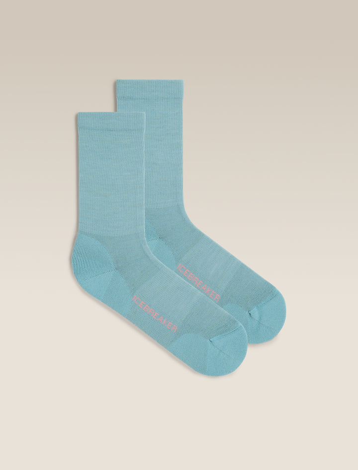 Womens Merino Lifestyle Light Crew Socks Hydro /Acid Pink IBN313