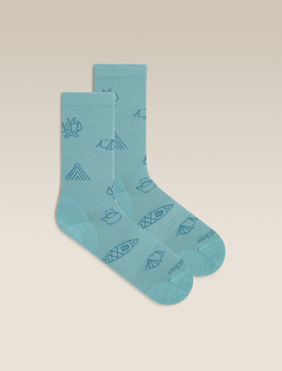 Womens Merino Lifestyle Ultralight Crew Socks Camp Essential Hydro/Topaz 0A574D