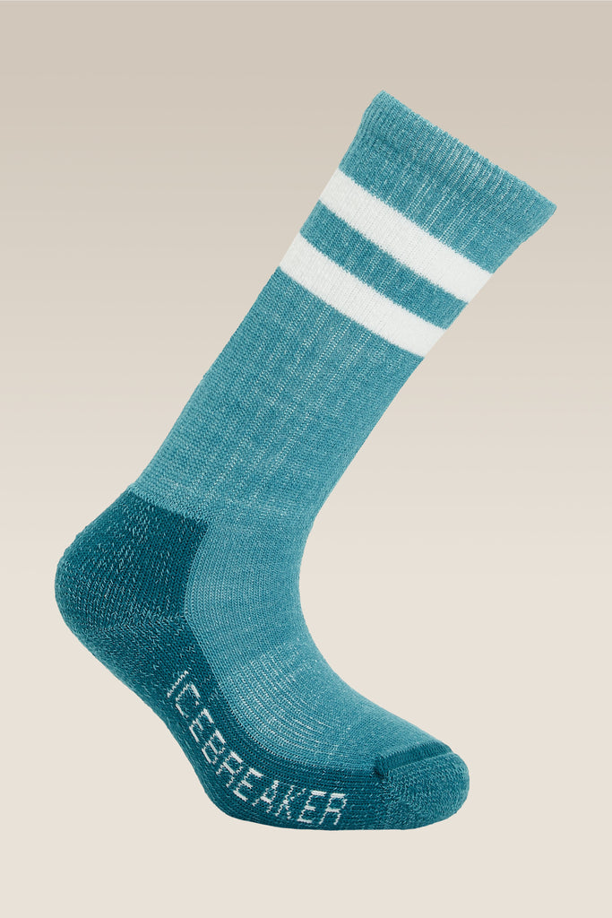 Kids' Merino Blend Hike Light Crew Socks Topaz/Snow ND06
