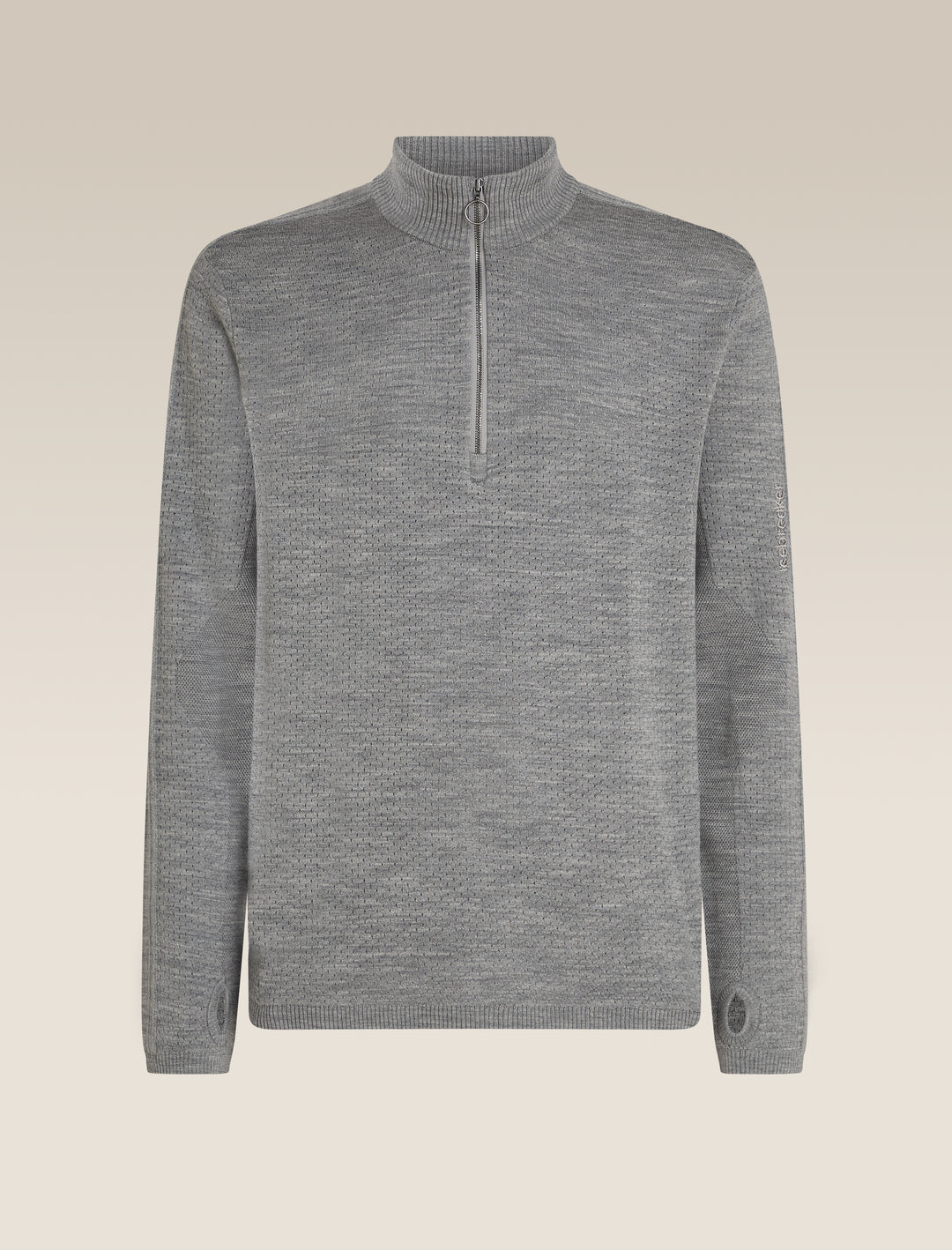 Mens Merino Anniversary Original Long Sleeve Half Zip Metro Heather 0A579D