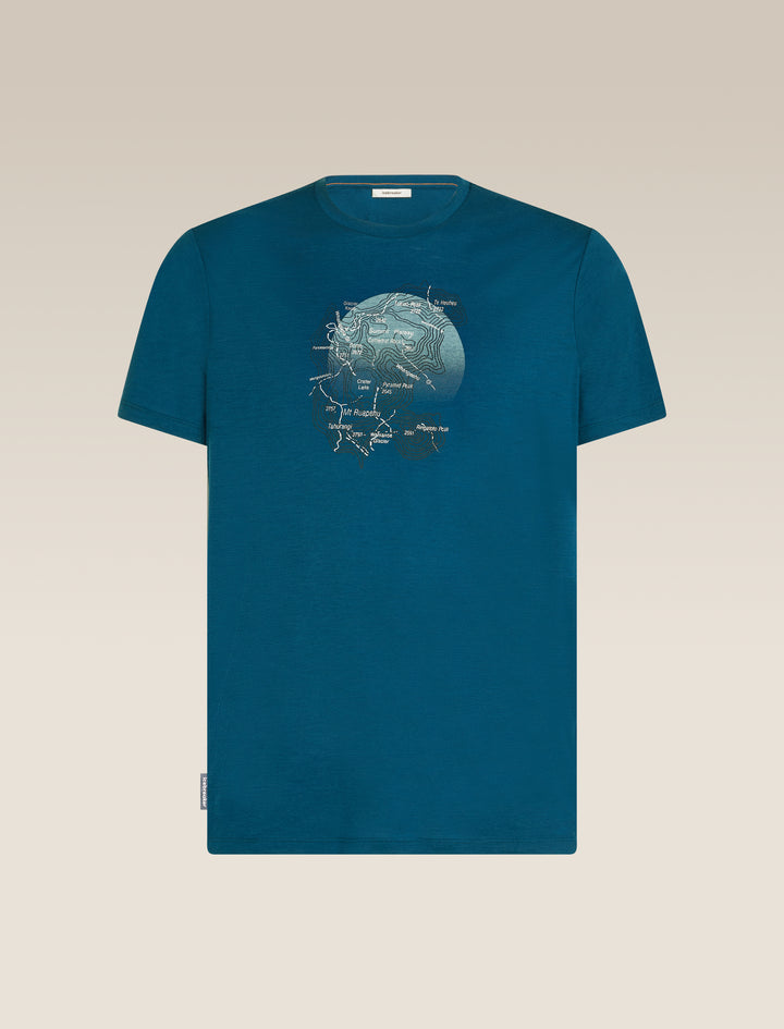 Mens Merino 150 Tech Lite SS Tee Ruapehu Round Atlantis 0A57BT