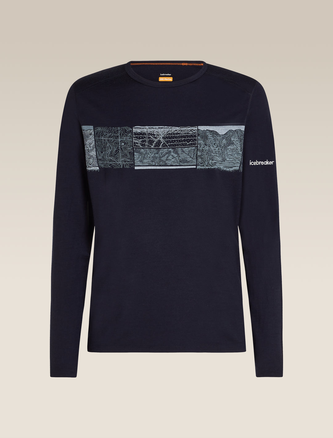 Mens 200 Oasis LS Crewe Elevation Midnight Navy 0A57BD