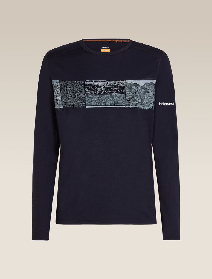 Mens 200 Oasis LS Crewe Elevation Midnight Navy 0A57BD