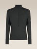 Mens Merino Blend 200 Realfleece™ Descender L S Half Zip Jacket Jet/Heather/Black/CB BA56VY