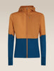 Mens Merino Blend 200 Realfleece™ Descender LS Zip Hoodie Trail/Atlantis/CB BA56VZ