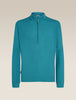 Mens Merino 260 Waffle Knit Wander Long Sleeve Half Zip Topaz  0A577U