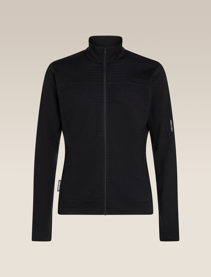 Mens Merino Blend 300 RealFleece Descender LS Zip Black 0A57CP