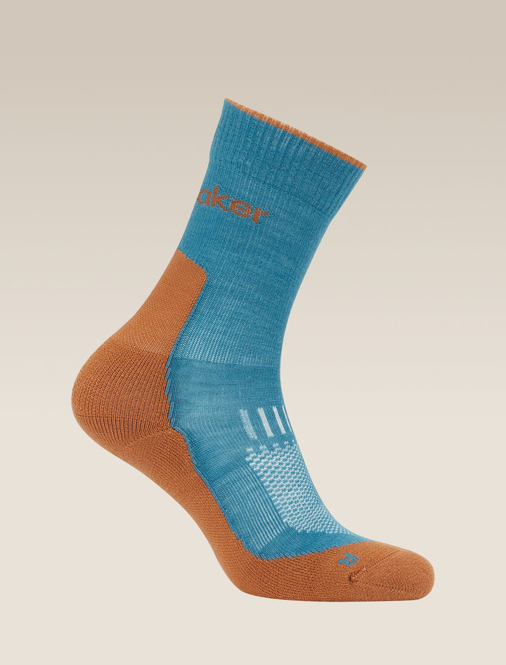 Mens Merino Hike+ Light Crew Socks Topaz/Trail 0A578O