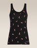 Womens Merino 150 Siren Tank Snow Day Black/Acid Pink 0A5751