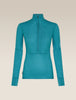 Womens Merino Blend 200 Realfleece™ Descender L S Half Zip Jacket Topaz BA56YM