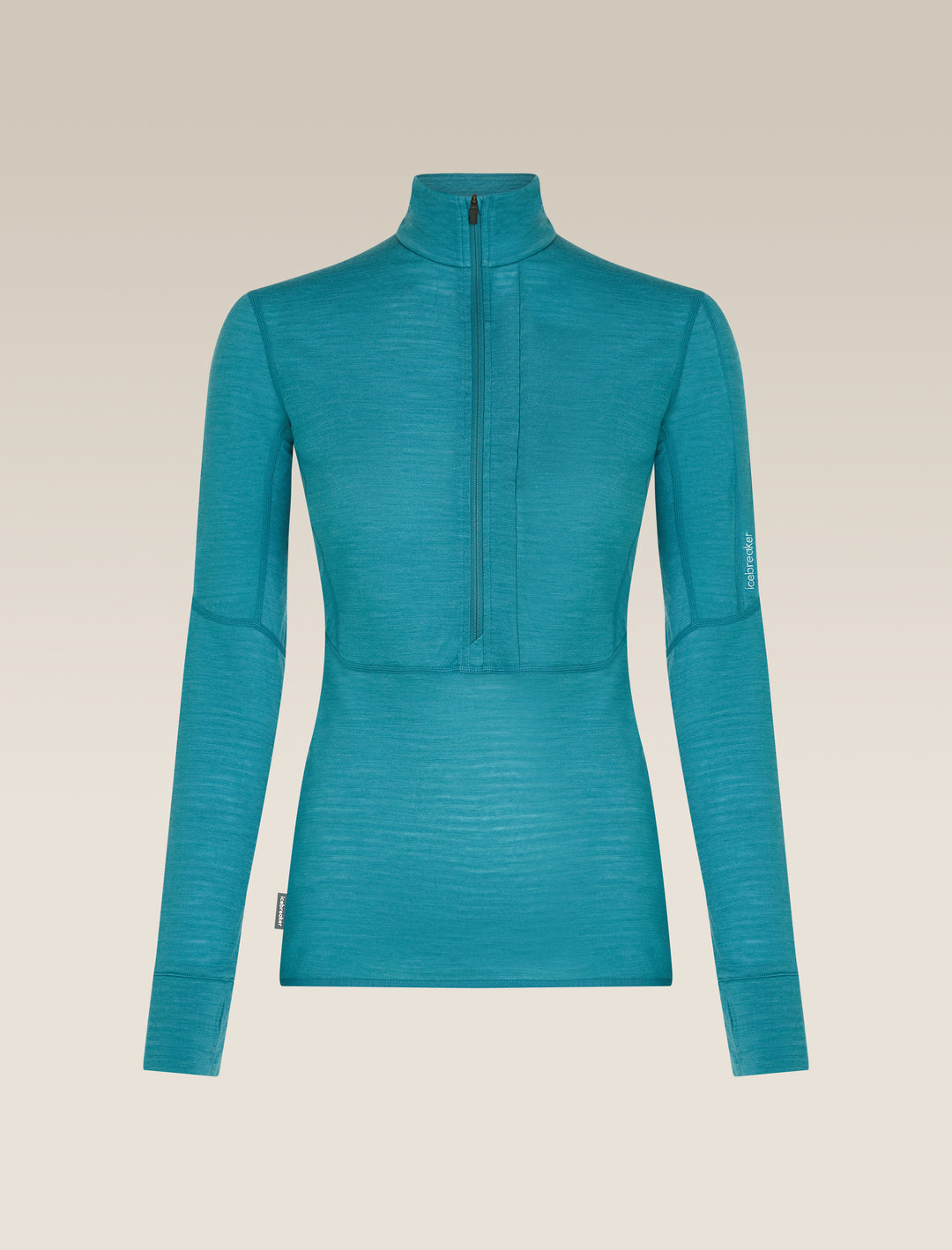 Womens Merino Blend 200 Realfleece™ Descender L S Half Zip Jacket Topaz BA56YM