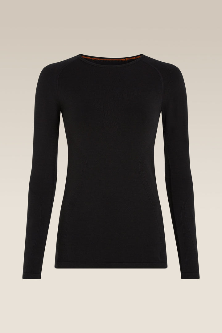 Womens Merino Blend 260 ZoneKnit™ Seamless LS Crewe Thermal  Black 0A571G