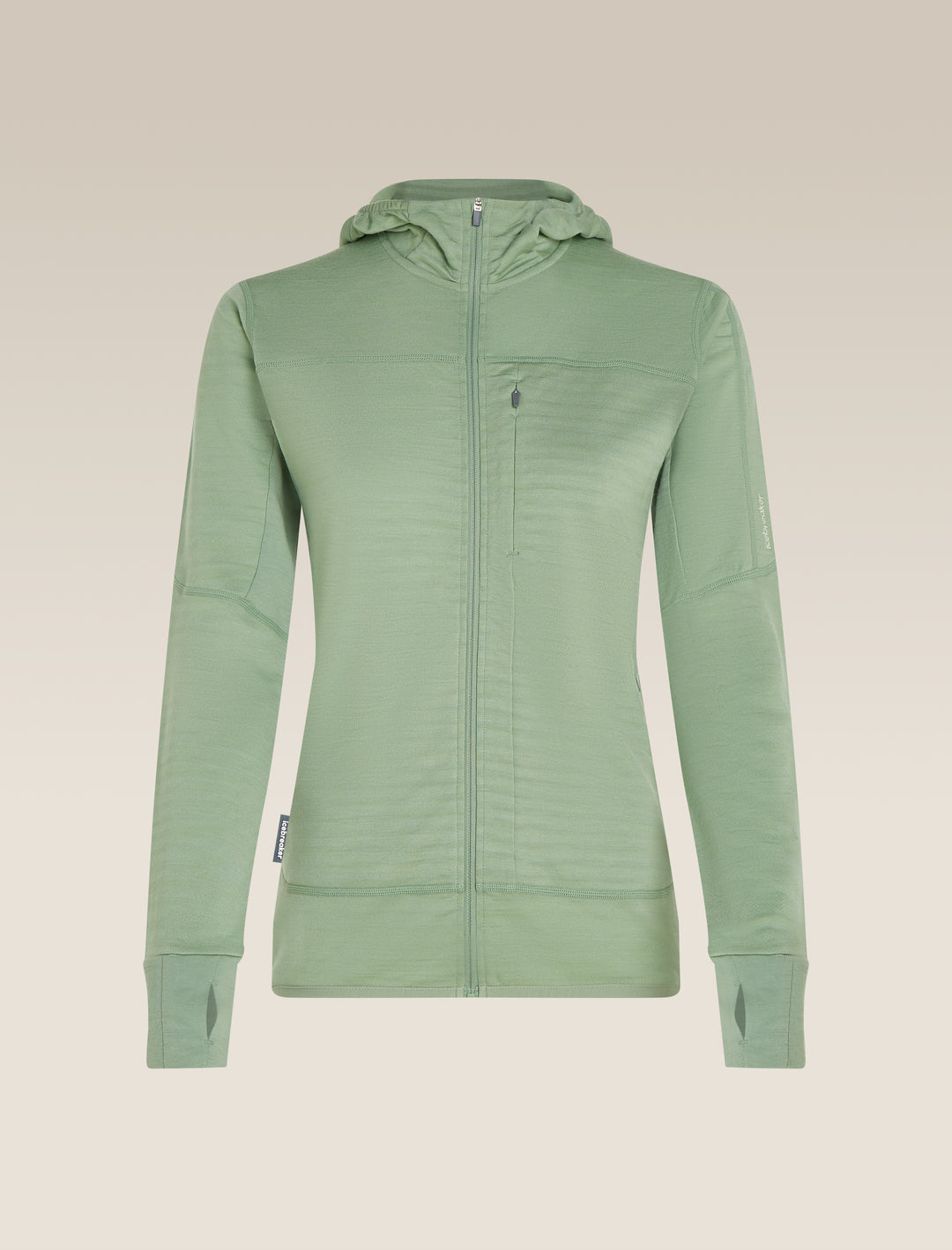 Women Merino 300 Descender long Sleeve Zip Hood Seaglass 0A57CS
