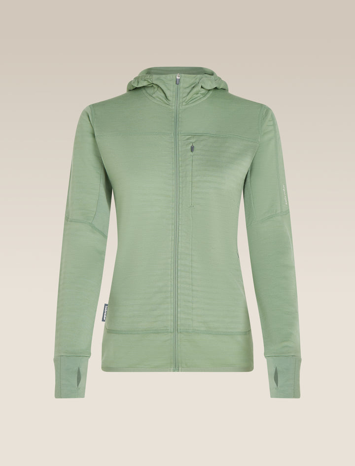 Women Merino 300 Descender long Sleeve Zip Hood Seaglass 0A57CS