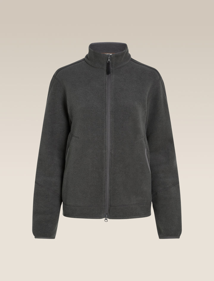 Womens Merino Blend 800 RealFleece™ Classic Pile LS Zip Obsidian 0A57B6
