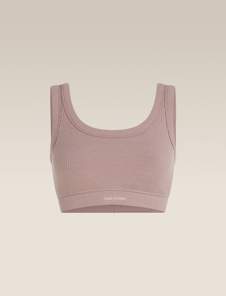 Womens Merino Blend Rib Lotus Bra Summit 0A5777